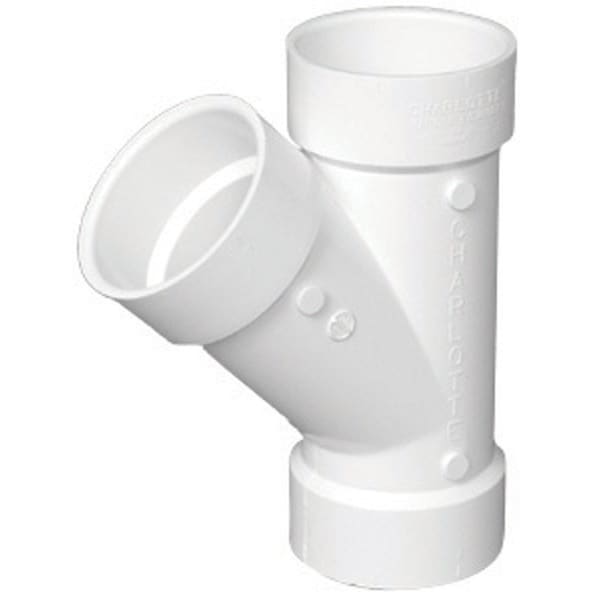 Charlotte Pipe And Foundry Charlotte Pipe Schedule 40 3 in. Hub X 3 in. D Hub PVC Wye 1 pk PVC006001200 - main